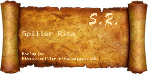 Spiller Rita névjegykártya